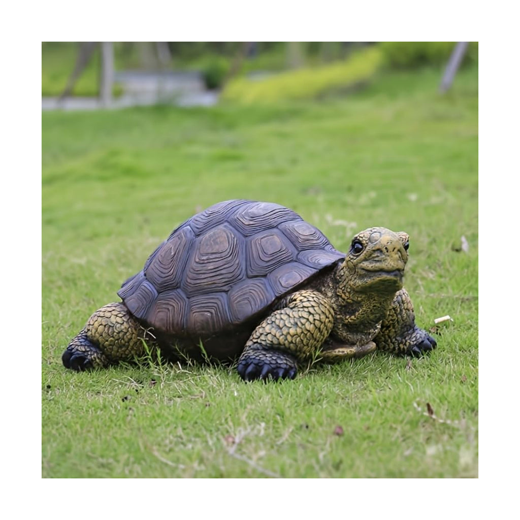 Weather-Resistant Resin Turtle Statue Decoration, Exquisite Handicraft, Artistic Simulation Animal Sculpture, Suitable