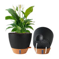 2 Pack 10 inch Plant Pots, Plastic Self Watering Planters