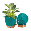 2 Pack 8 inch Plant Pots, Plastic Self Watering Planters