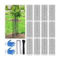 12 Pack Tree Protectors from Deer, 16.5 ''H Pre-Curved Tree Trunk Protector | with Zip Ties Metal Stakes and Gloves