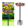 Gtongoko Metal Bird Bath for Outdoors, 34" Tall Bird Bath with 12" Removable Bowl, Heavy Duty 5-Prong Stable Base, Easy-to-Clean Heavy Duty Birdbath & Bird Feeder for Garden, Patio, Yard