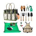 Gardening Hand Tools,14 Pieces Stainless Steel Heavy-Duty Gardening Hand Tools with Delicate Storage Bag, Aprons and