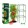 2 Pack 45 Inch Tomato Cages for Garden, Heavy Duty Tomato Trellis | Adjustable & Reusable Square Tomato Plant Support