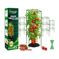 4 Pack 45 Inch Tomato Cages for Garden, Heavy Duty Tomato Trellis | Adjustable & Reusable Square Tomato Plant Support