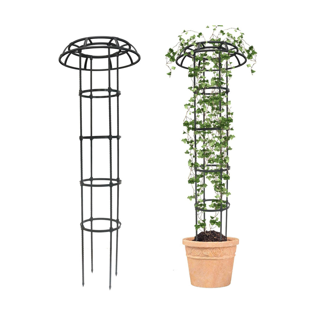 Quibbay Garden Trellis for Climbing Plants Outdoor, 65 Inch Mushroom Top Trellis for Climbing Plants, Plant Trellis