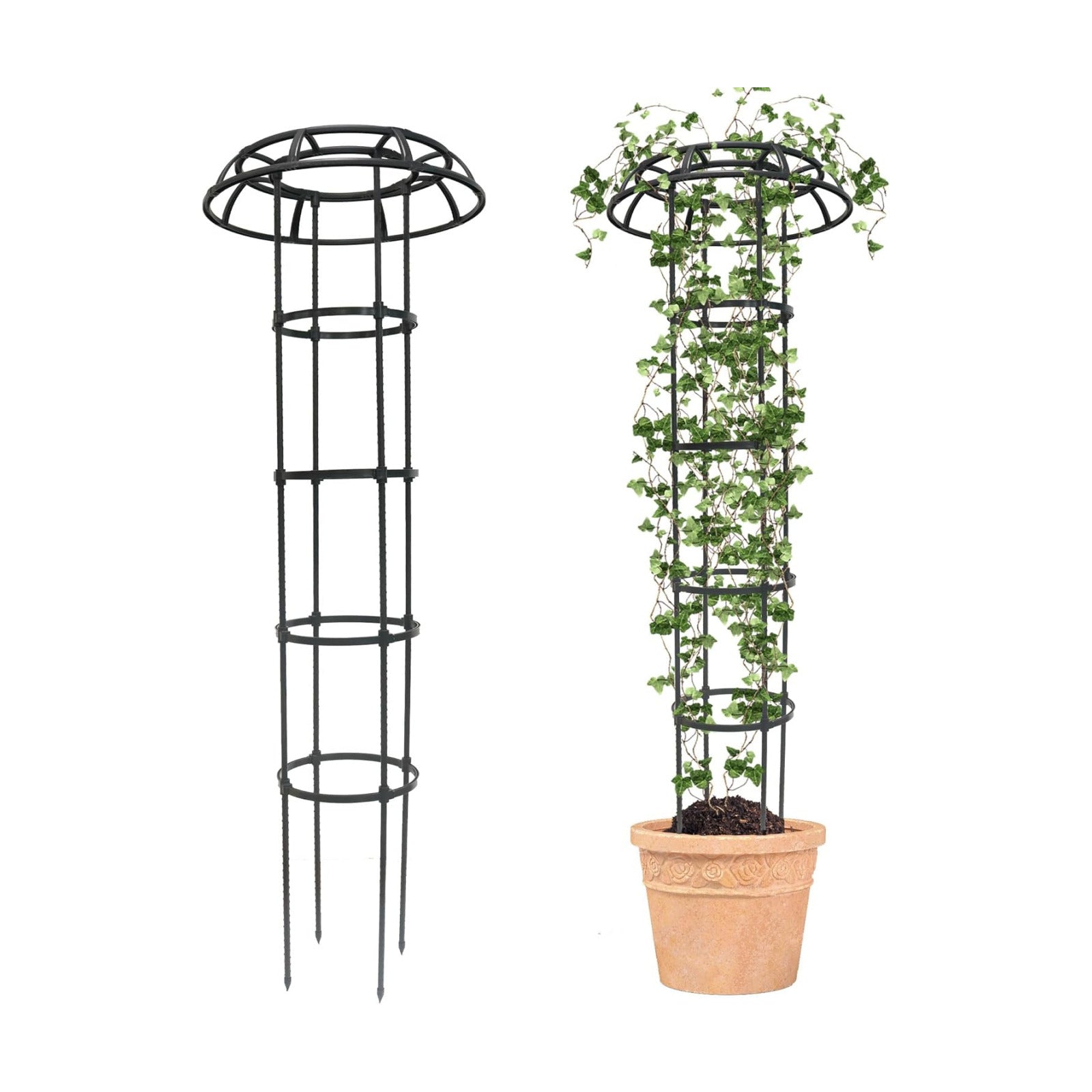 Quibbay Garden Trellis for Climbing Plants Outdoor, 65 Inch Mushroom Top Trellis for Climbing Plants, Plant Trellis
