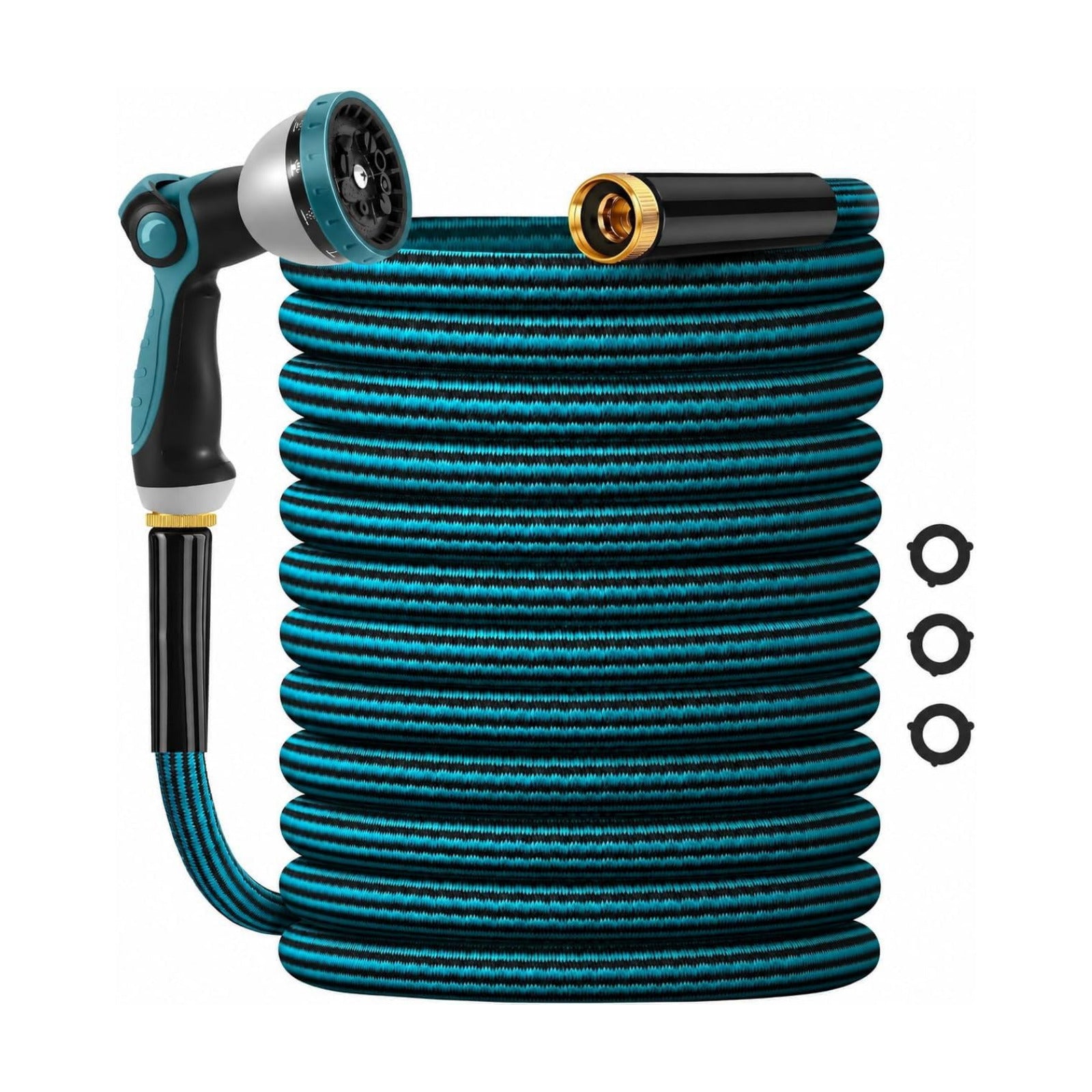 Garden Hose 50FT, Non-Expanding Water Hose Ultra Lightweight With Nozzle | Kink-Free, Sturdy, Leak-Proof, Flexible