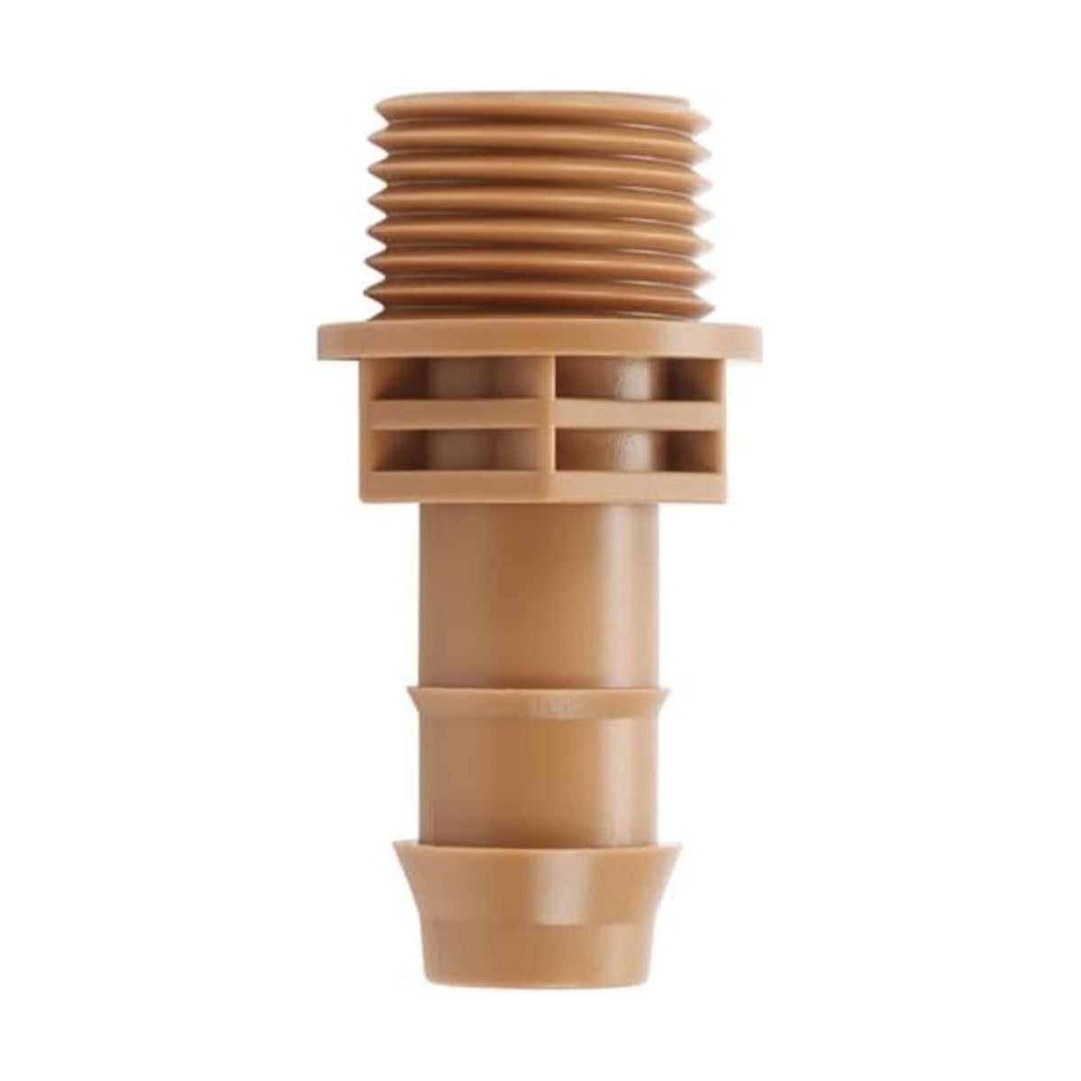 RedChili 1/2 Inch Drip Irrigation Fitting To 1/2 Inch Male Hose Threaded Adapter, 10 Pack PVC To Drip Irrigation Coupling Adapter With 1/2" Male Pipe Thread(MPT) x 1/2" Barbed Connectors