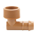 RedChili 1/2 Inch Drip Irrigation Fitting To 3/4 Inch Male Hose Threaded Adapter, 10 Pack PVC To Drip Irrigation Elbow Adapter With 3/4" Male Pipe Thread(MPT) x 1/2" Barbed Connectors