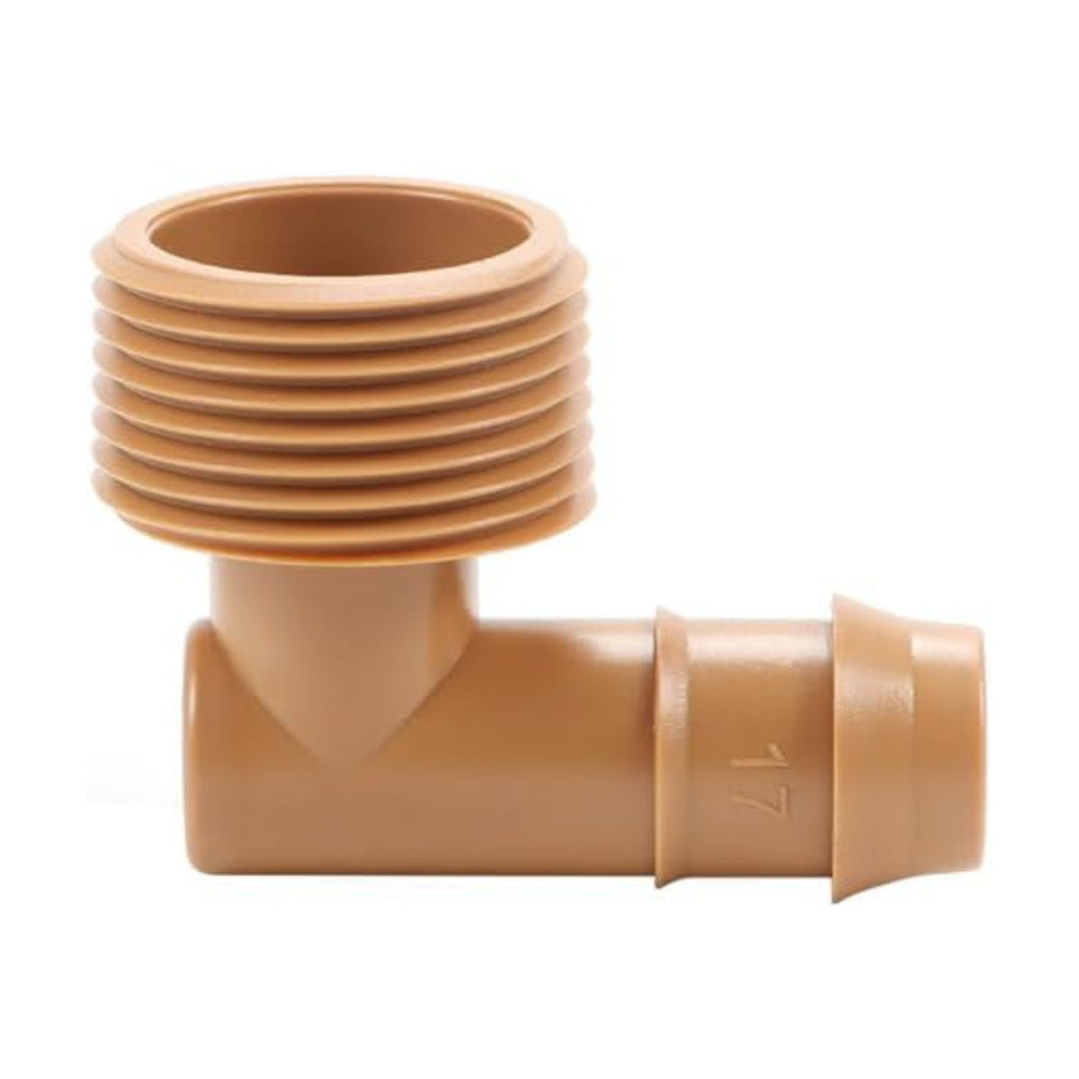 RedChili 1/2 Inch Drip Irrigation Fitting To 3/4 Inch Male Hose Threaded Adapter, 10 Pack PVC To Drip Irrigation Elbow Adapter With 3/4" Male Pipe Thread(MPT) x 1/2" Barbed Connectors