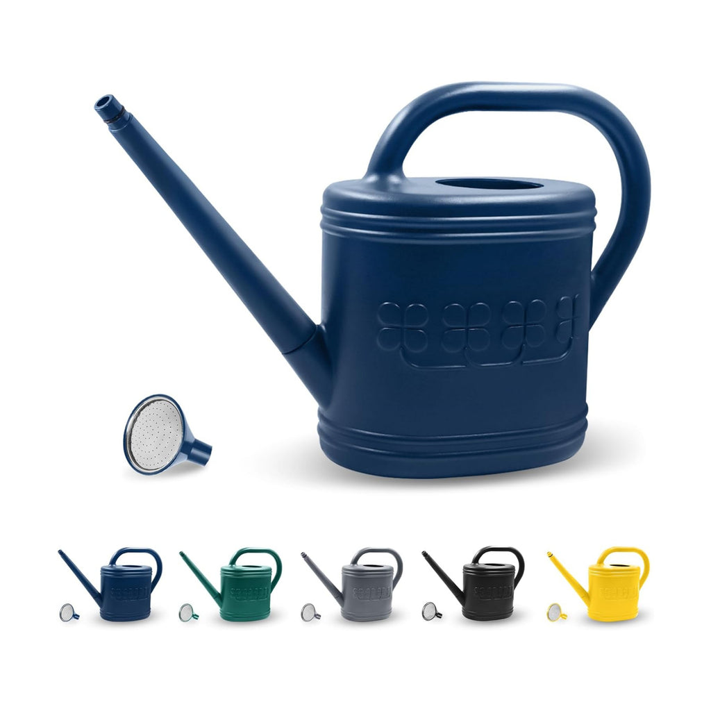 2 Gallon Garden Watering Can, Plastic Outdoor Watering Can for Plants | Removable Long Spout, Plastic Water Can
