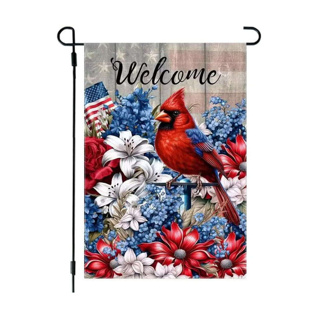 4th of July Garden Flags 12x18 Inch Double Sided Outside