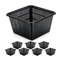 8 Pcs Aquatic Plant Baskets for Hydroponics Water Garden Plant Pots Black Plastic Mesh Basket 9 x 9 x 5.2 Inch Square