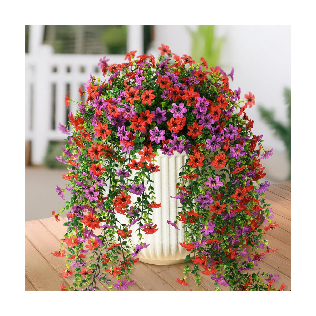 Artificial Hanging Flowers Plants for Outdoor Spring Summer Decoration