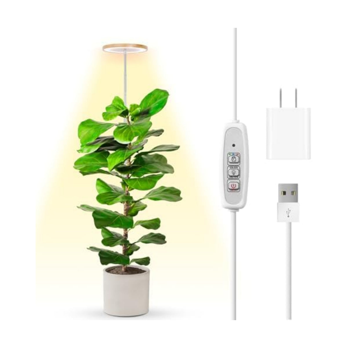 LBW 6.3" Grow Light, 72 LEDs Full Spectrum Grow Lights for Indoor Plants