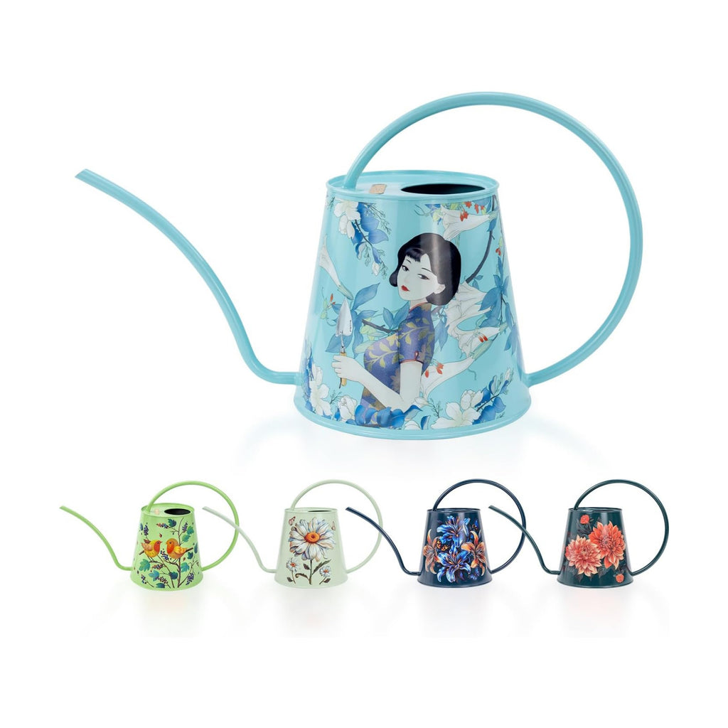 Berry&Bird 2L Long Spout Watering Can, Stainless Steel Water Can (Magnolia) | 2L stainless steel watering can, long