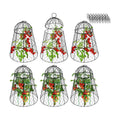 Garden Cloches for Plants - Set of 6 Chicken Wire Plant Cages and Plant Protectors from Animals, 17.7" H x 12.8" D