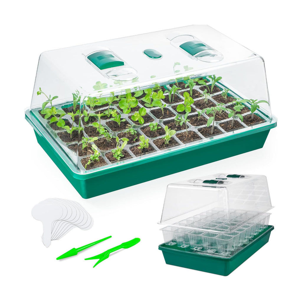CARPATHEN Seed Starter Tray, Starting Kit with Hard Plastic Humidity Dome