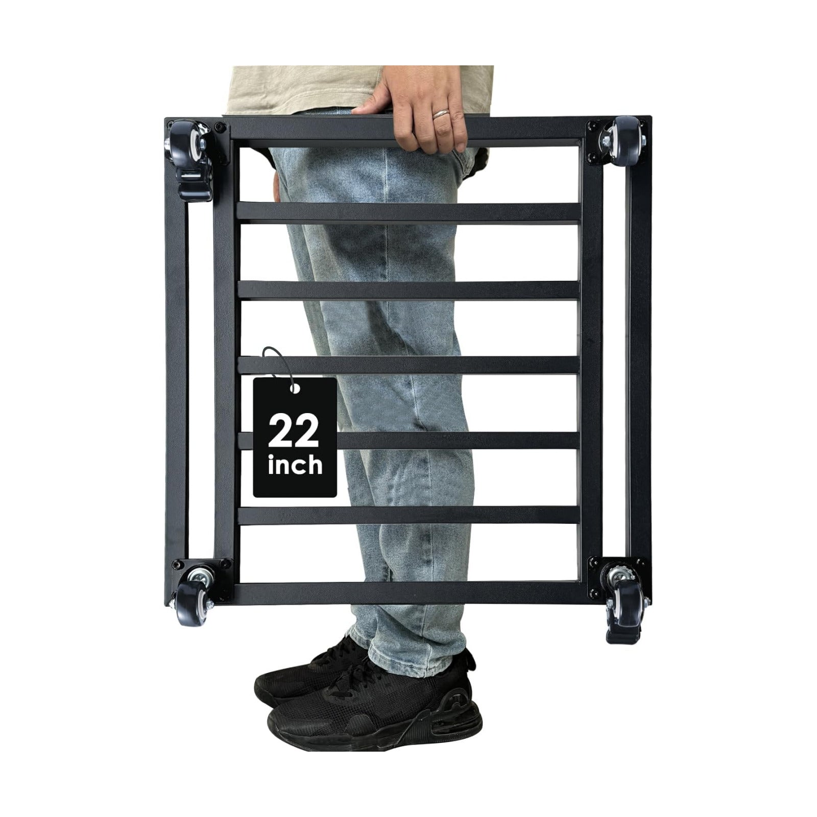 22" Plant Caddy with Wheels Heavy Duty,600Lbs Large Metal Plant Dolly,Rolling Square Plant Stand with Industrial