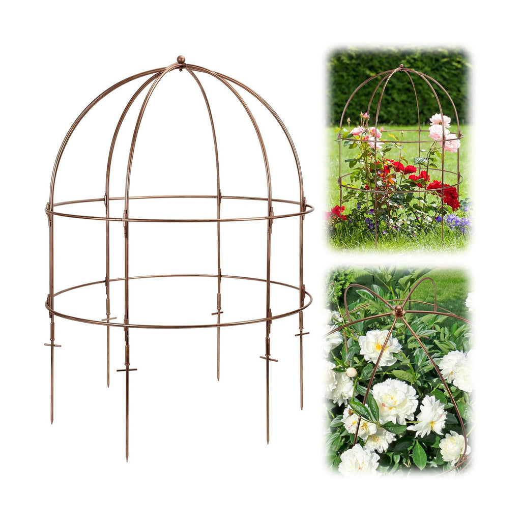 NNG 26 Inch Bird Cage Plant Support, Metal Grow-Through Cage with Dome Top | Garden Flower Trellis for Peonies