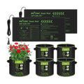 BN-LINK Seedling Heat Mat 10" x 20.75"-2 Pack and 5 Pack 5 Gallon Grow Bags
