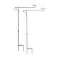 G128 2 Pack: Yard Garden Flags Holder, Garden Flag Stand Outdoor Flag Holder, Black Iron 36" H x 16" W