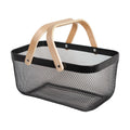 Metal Mesh Steel Harvest Basket, Wire Garden Basket with Handle | Rectangle Multi-functional Storage Organizer for