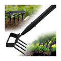 Garden Hoe with Cultivator Rake, 2-in-1 Heavy Duty Action Stirrup Hoe with Sharp Blade,60" Adjustable Long Handle Loop