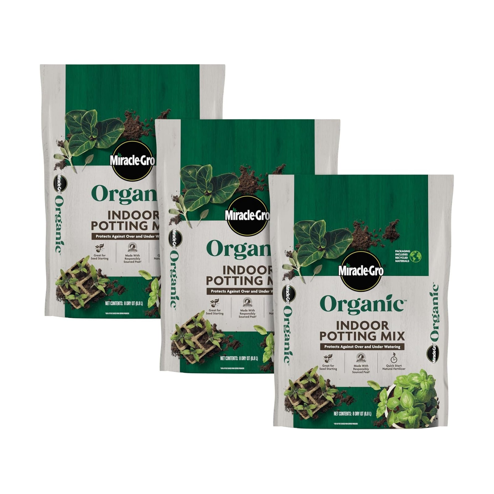 Gro Organic Indoor Potting Mix - Protects Against Over and Under Watering, Planting Soil for Indoor Container Plants