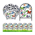 Yaocom 6 Pack Butterfly Garden Fence 16.5" H x 11.8" W Metal Border