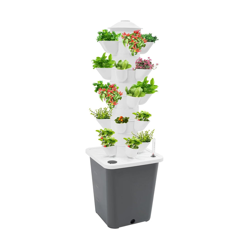 Hydroponics Growing System Kit & Vertical Indoor Garden Planter, 25-Pod Hydroponic Mechanism Indoor Plants, Herbs