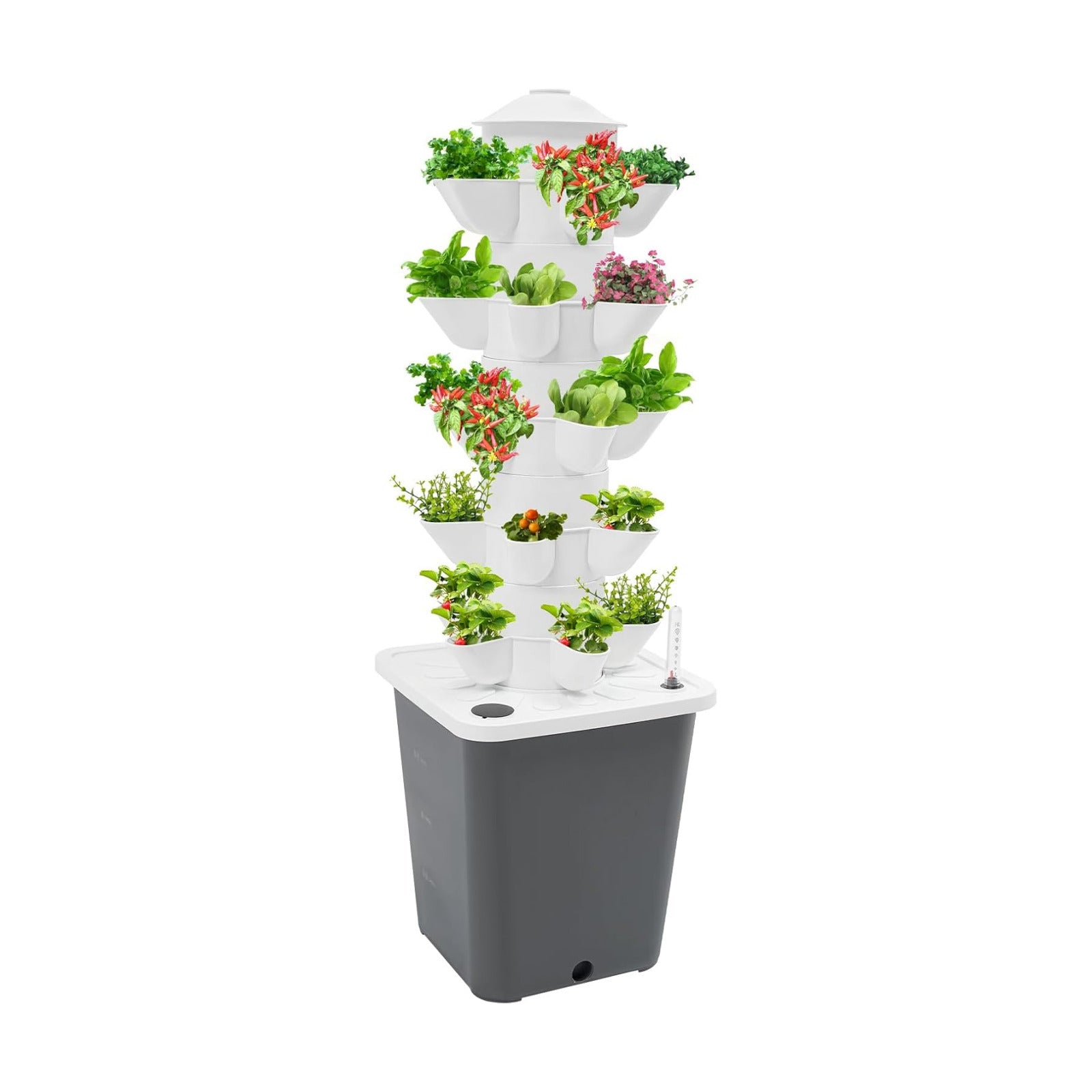 Hydroponics Growing System Kit & Vertical Indoor Garden Planter, 25-Pod Hydroponic Mechanism Indoor Plants, Herbs