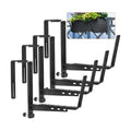 4 Pcs Adjustable Railing Planter Boxes Brackets,Heavy Duty Iron Window Box Planters Holder Outdoor for