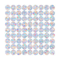 HAPBEAR 96PCS Round Window Decals for Bird Strikes Anti Collision Decals to Save Birds from Collisions,Non Adhesive Reusable Vinyl Rainbow Window Stickers