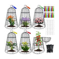6 PCS 17.7"H X 11.42"D Garden Cloches,Chicken Wire Plant Covers Protectors Modular Design for Customizable