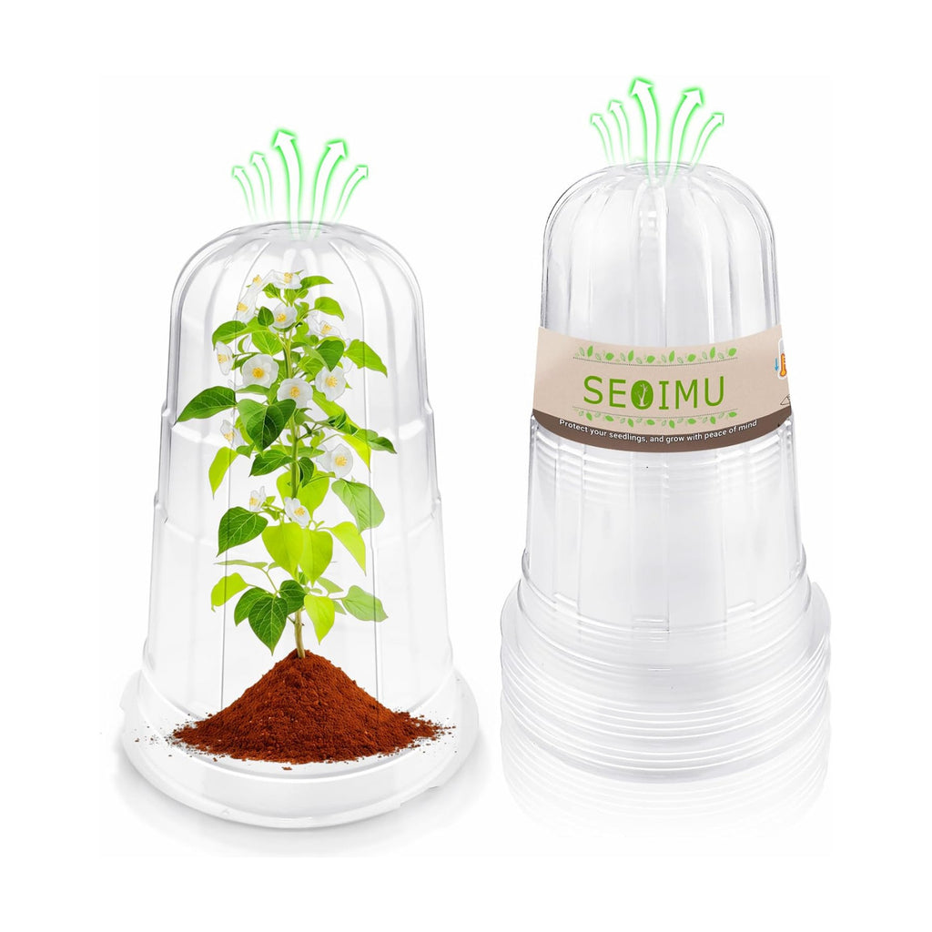 20 Pcs Upgraded Transparent Garden Cloches for Plants, Reusable Plant Covers, Plant Protectors from Animals for Garden