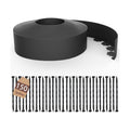 4 inch Tall Landscape Edging Kit 80FT Garden Edging with 150 Spikes for Lawn Edging and Flower Beds (Black, 80FT)