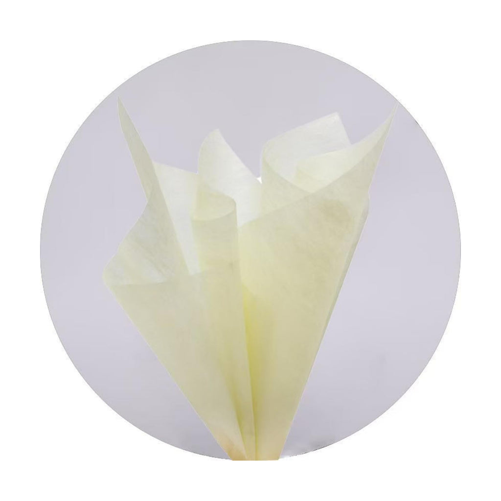 96 Sheets Tissue Flower Wrapping Paper Cotton Wrapping Flower Paper Withdrawable Lining Paper Non-woven Waterproof Floral Bouquet Wraps For Florist Packaging Arrangement (Cream White)