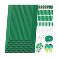 Lezmarket 150 Pack Garden Stakes(16" Each), Plant Support Stakes, DIY 4ft 5ft 6ft 7ft Sturdy Fiberglass Plant Sticks