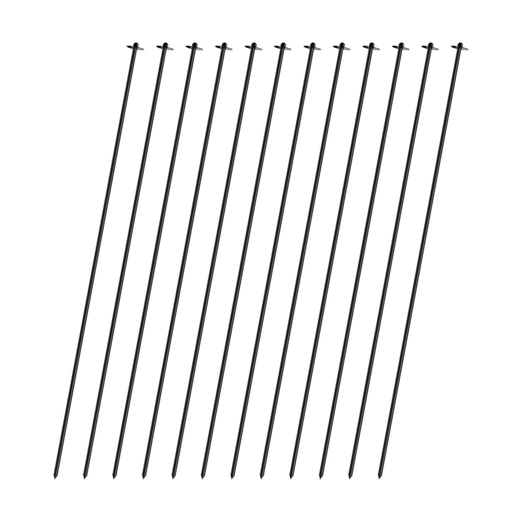 72 Inch Garden Stake Netting Support, Black Heavy Duty Powder Coated Steel Frame for Garden Fencing, Plant & Crop