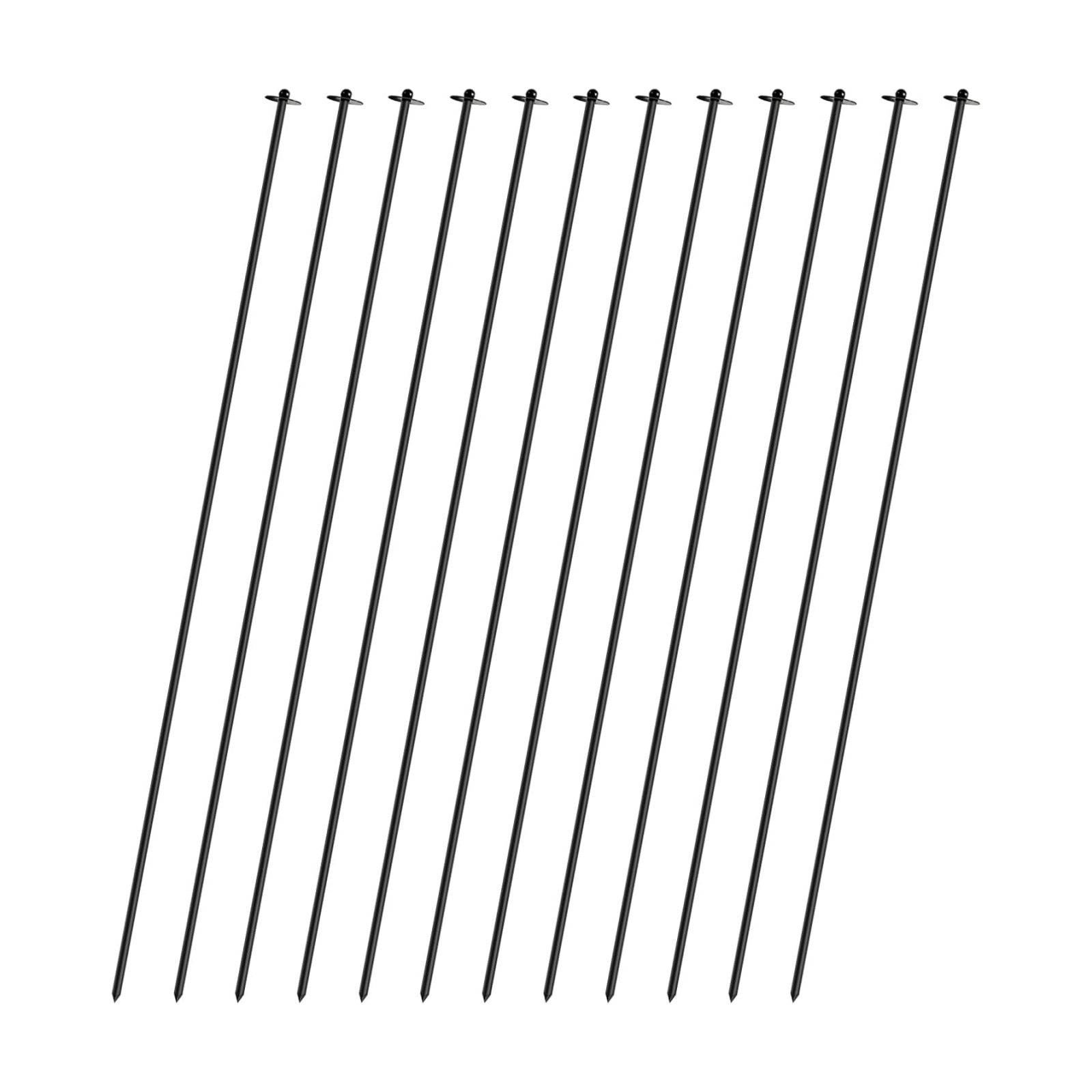 72 Inch Garden Stake Netting Support, Black Heavy Duty Powder Coated Steel Frame for Garden Fencing, Plant & Crop