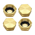 4 Pack 3/4" GHT Garden Hose End Caps with Washers,Female Spigot Cap