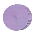 FunWheat Round Braided Placemats Set of 4 Table Mats for Dining Tables Woven Washable Non-Slip Place mats 15 inch(Lilac Purple,4pcs)