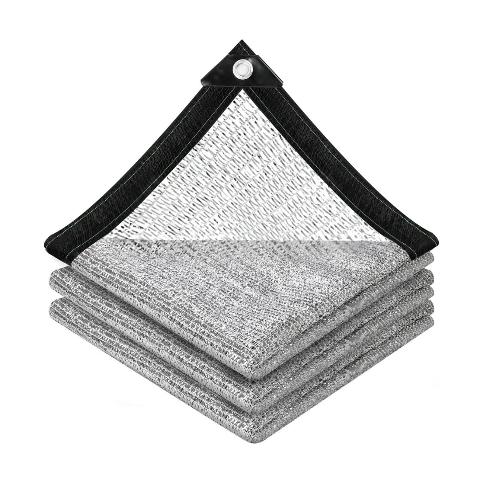 40% Reflective Aluminet Shade Cloth with Grommets, 6 x 12 ft | Balanced sun filtering and cooling airflow for