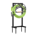 TomCare Garden Hose Holder, 4 Spikes Water Hose Hanger for 160FT Hose | Heavy Duty Metal Frame, 250 lbs Load Capacity
