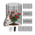 10 Packs Plant Protectors from Animals, 30Pcs 12"x 16" Large Metal Wire Mesh Garden Plant Cages for Outdoor Gardening
