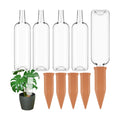 8 Pcs Plant Watering Devices Terracotta Self Watering Plant Spikes and Plastic Bottles, Automatic Terra Cotta Watering