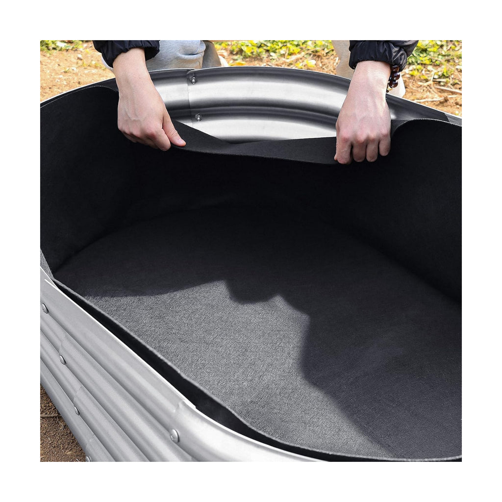4x2x1FT Raised Garden Bed Liner for Gardening Outdoor, 2mm Thick, Oval | Fabric Garden Grow Bed Bags for Outdoor Metal