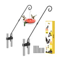 iBorn Fence Deck Hook Rail Heavy Duty Hummingbird Feeder Hanger 28 Inch Railing Hanging Hook for Bird Feeder, Suet