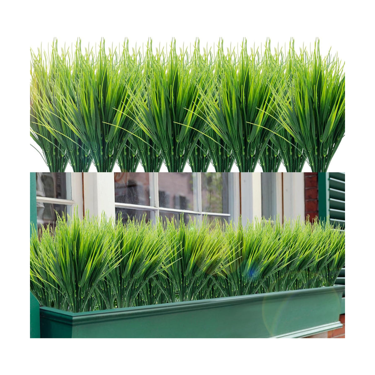 36 Bundles Fake Grass Plants Outdoor Fake Wheat Grass Greenery Stems